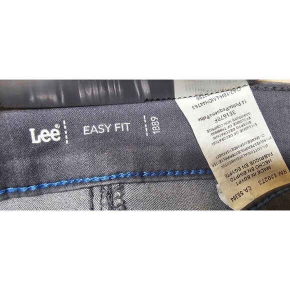 Lee Womens 14P Gray Smoke Easy Fit Stretch Mid Rise Straight Ankle Jeans 34x28 - Picture 11 of 15